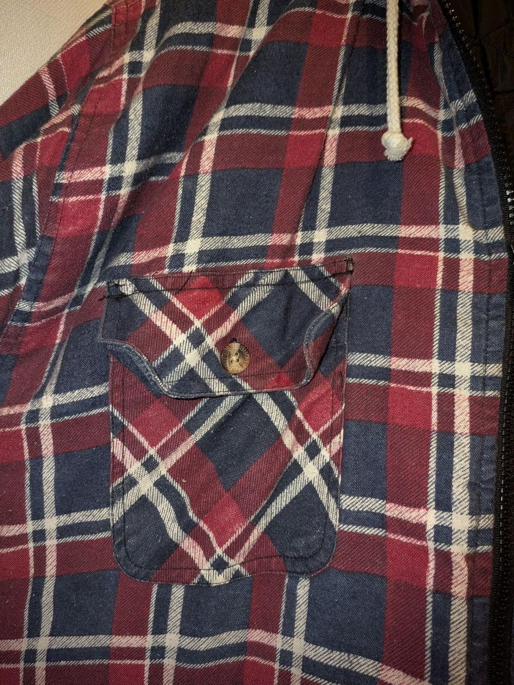 Vintage Merrill & Forbes Outfitters Quilted Lined Plaid Zip Hooded Jacket XL - Picture 4 of 16